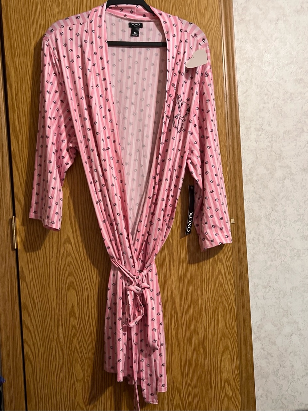 XOXO Pink Printed Women's Robe Sz M